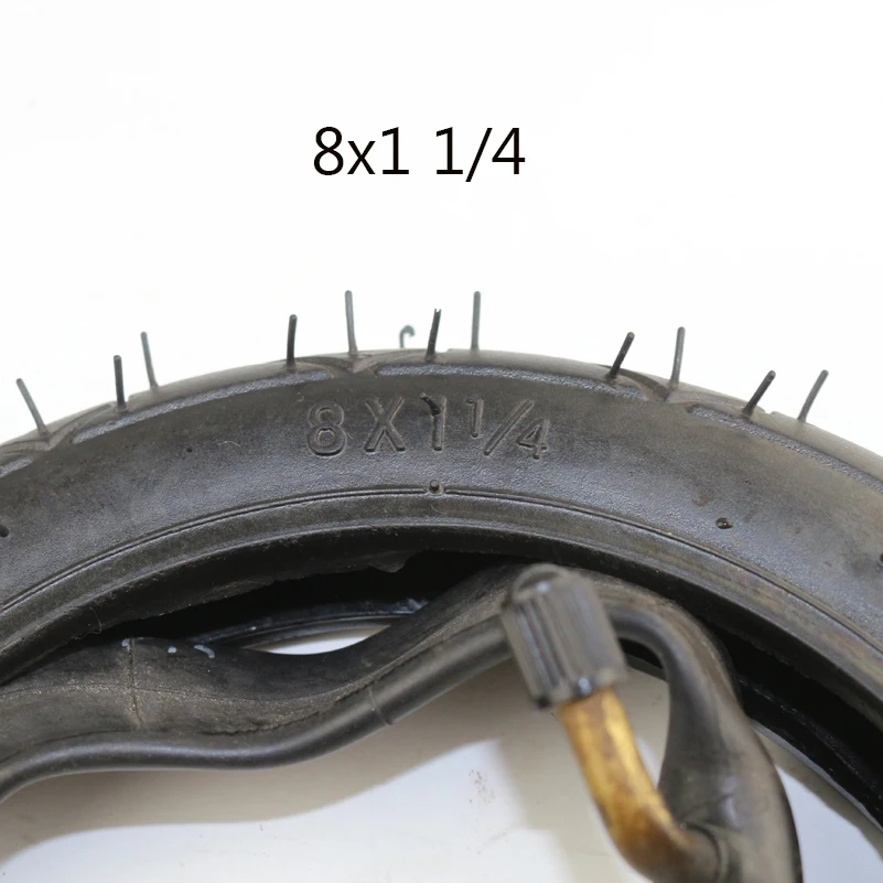 Good quality 8 inch tyre 8X1 1/4 Scooter Tire& Inner Tube Set Bent Valve Suits Bike Electric / Gas Scooter Tyre