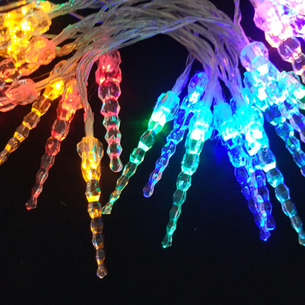 color icicle lights