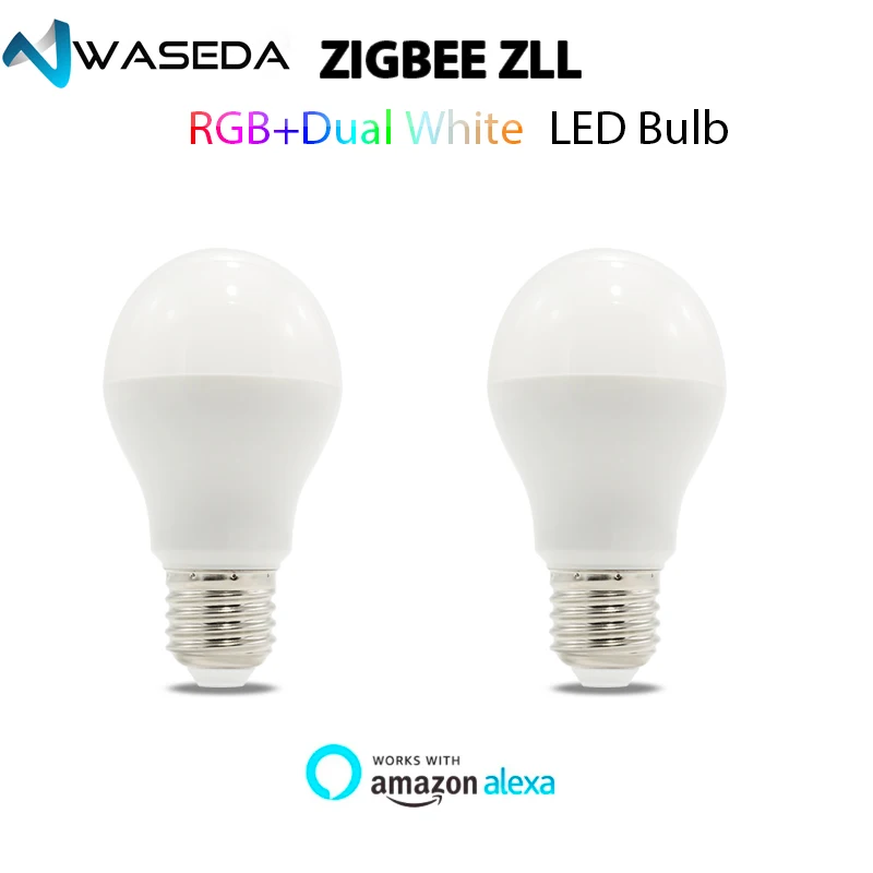 

WASEDA LED Lamp bulb ZIGBEE ZLL GU10 E27 E26 Dimbare RGBW RGBCCT 6w 110v 220v 230v Smart Light lamp Lamp App LED Spotlight