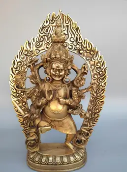 

Chinese pure brass Eight arms King Kong Buddha crafts statue