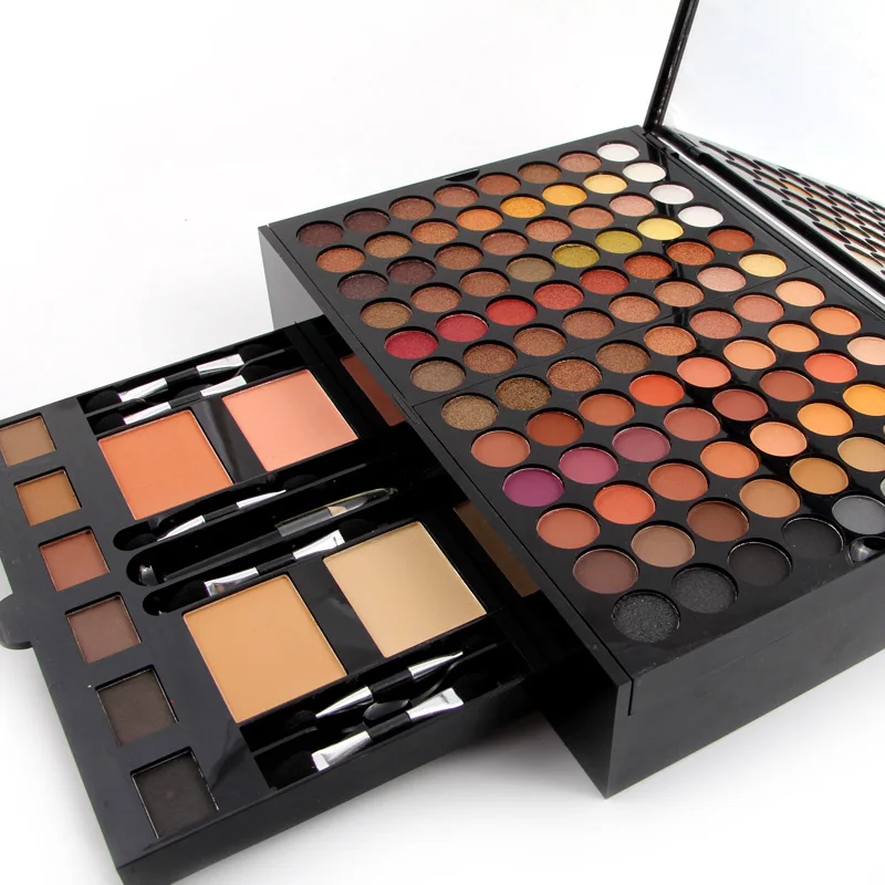 

Miss Rose Professional Makeup 180 Colors Matte Shimmer Palette Powder Blush Eyebrow Contouring Beauty Kit Box MSI-19