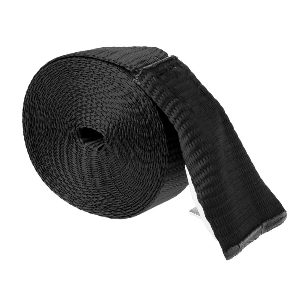 Heavy Duty Polyester Tie Down Strap with Metal Cam Buckle for Kayak Canoe Boat Surfboard SUP Trailers - Choose Size & Color