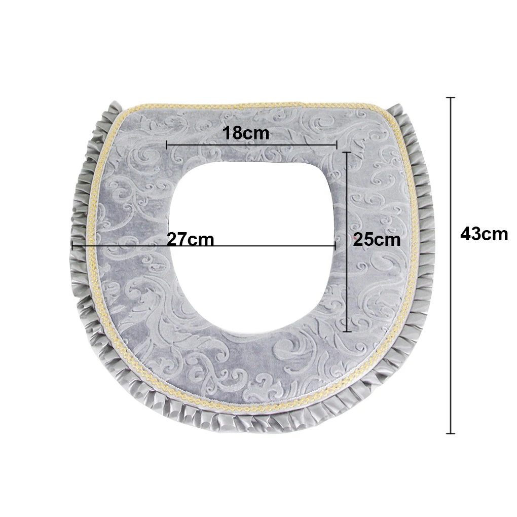 Мягкая утолщенная моющаяся грелка для ванной комнаты, плюшевый чехол для унитаза