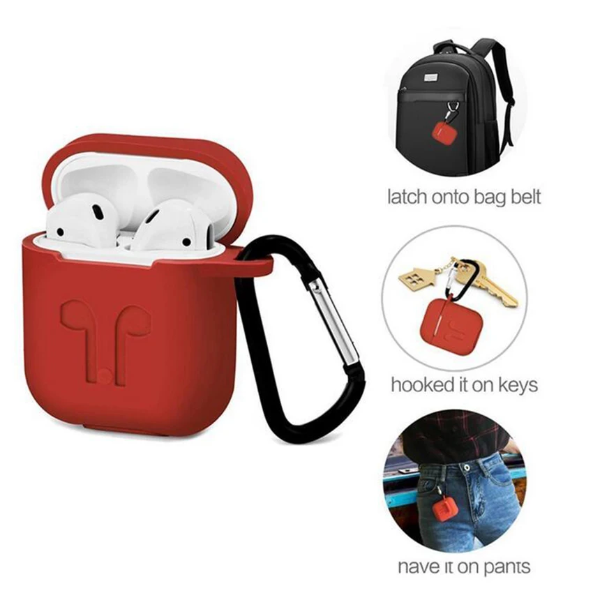 Мягкий силиконовый чехол для Airpods воздуха стручки ударопрочный наушник Защитная