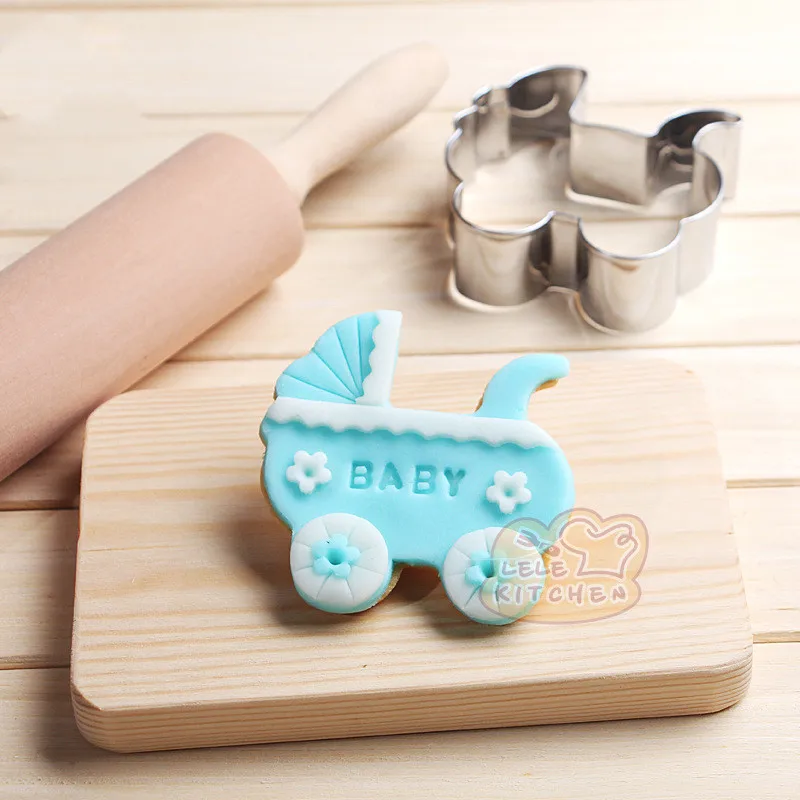 DIY Baby Shower Bottle Bib Biscuit Cookie Chocolate Cutter Mold Fondant Feeding Christmas Bottle Cake Pastry Kitchen Set Tool