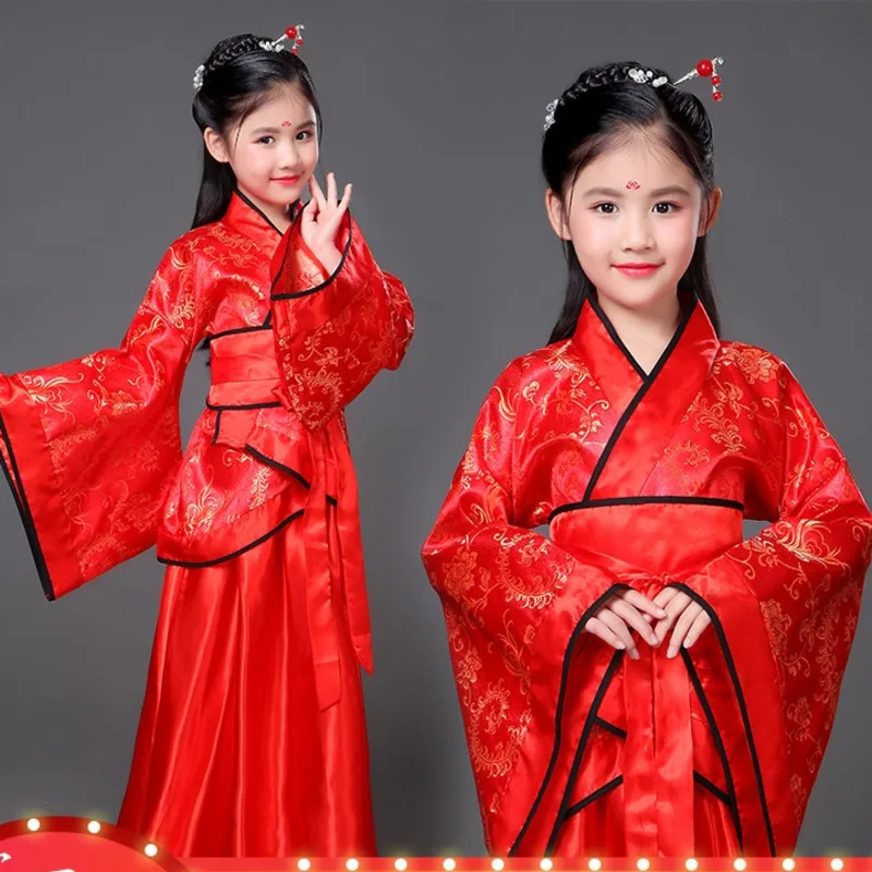 Children Hanfu tang dynasty dance costume dress fairy traditional chinese kid