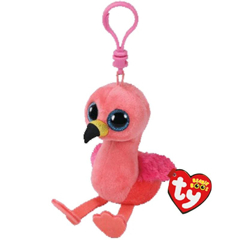 Ty Beanie Boos Big Eyes Plush Keychain Toy Doll Fox Owl Dog Unicorn Penguin Giraffe Leopard Monkey Dragon 4\