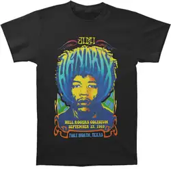 Jimi Hendrix Fort Worth Texas 1969 футболка новая аутентичная и лицензированная 2019 модные брендовые мужские топы уличная одежда футболка