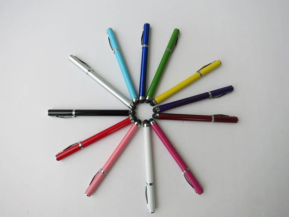 Стилус для емкостного сенсорного экрана Шариковая ручка-стилус Pen 2 в 1