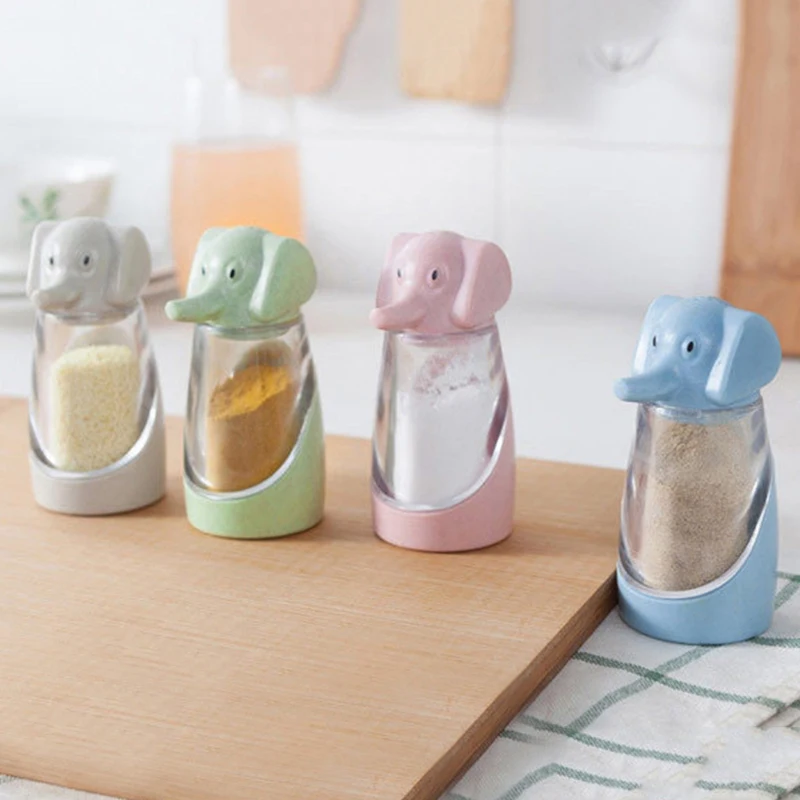 

Spices Storage Bottle Cute Elephant Kitchen Supplies Barbecue Spray Seasoning Cans Pepper Seasoning Bottle Jars
