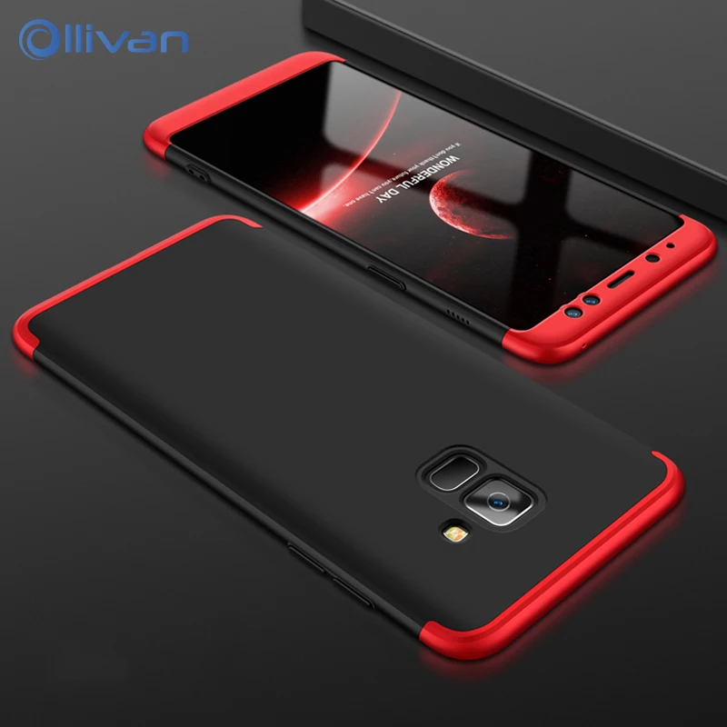 

OLLVAN Full 360 Protection Cover For Samsung Galaxy A70 A40 A50 A20 Cases Hard Plastic bumper For Samsung A8 2018 A 8 Plus Case