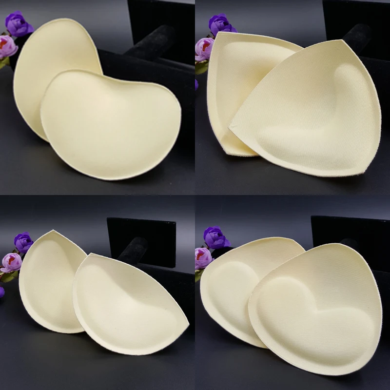 

50pairs/lot Sponge Bikinis Swimsuit Bra Removeable push up Bra Pads