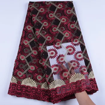 

African Laces Embroidered Nigerian Laces Fabric High Quality Dubai French Mesh Lace Fabric For Wedding Dress A1144