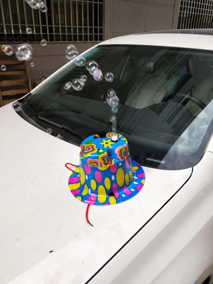 1set 2018 new hot the bubble playing hat adult or kids automatic electric bubble blowing hat 27*24*12cm soap bubble gun d10