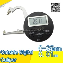 Best price Free Shipping + 0.05 / -0.05 SHAHE mm / inch Outside Digital Caliper Gage Date hold thickness gauge portable measuring tool