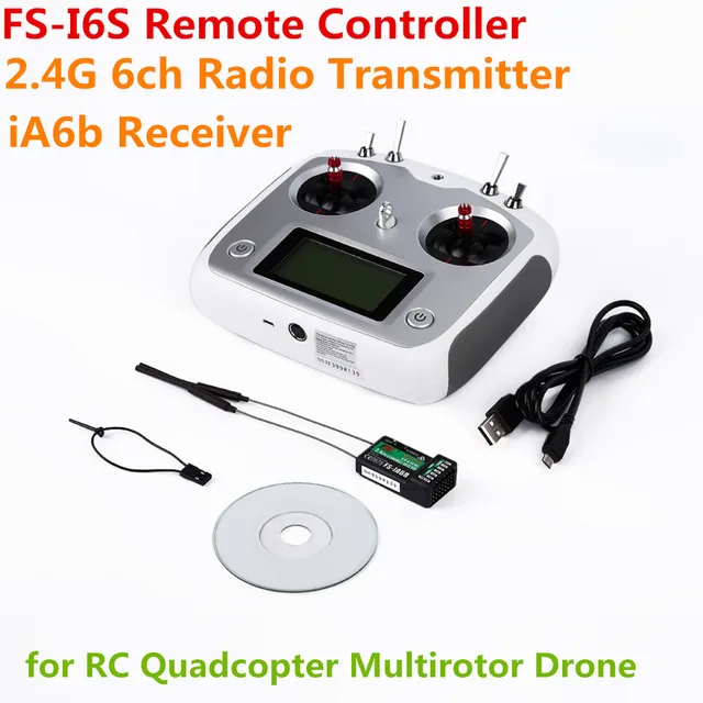 $69.99  FS-I6S Remote Controller FS i6s 2.4G 6ch Radio Transmitter + iA6b Receiver for RC Quadcopter Multir