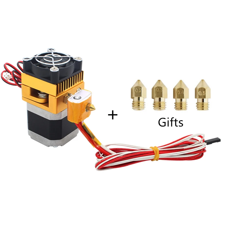 

MK8 Extruder Head J-head Hotend Kits 1.75mm Filament Extrusion 3D Printers Parts with Nozzles Motor Throat Aluminum Blocks Part