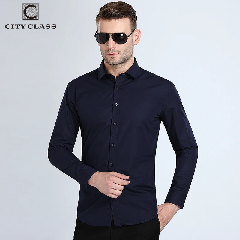 Город класса мужская одежда рубашка Slim Fit Рубашки для мальчиков Camisa социальной длинным рукавом человек Рубашки для мальчиков Высокое качество мыть и носить Для мужчин рубашка 1030