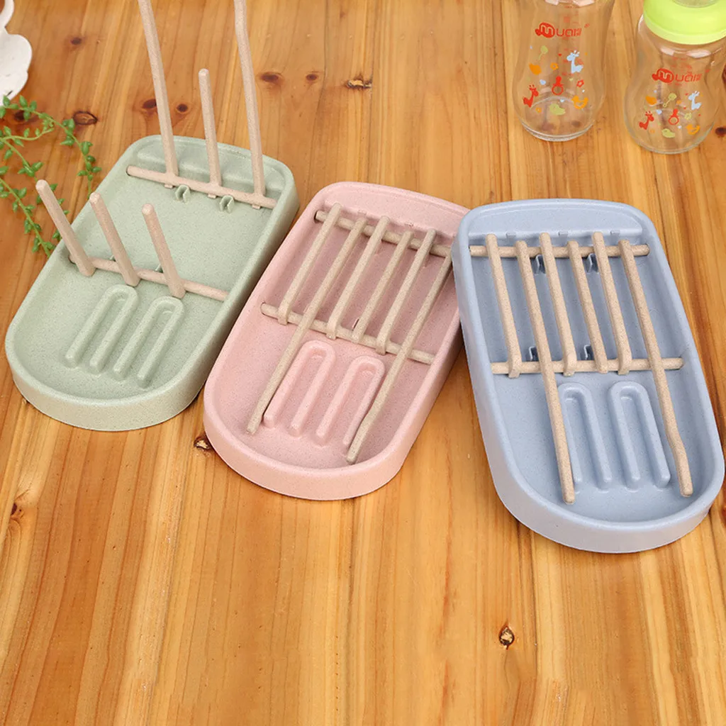 

ISHOWTIENDA Baby Bottle Drying Rack Cup Plastic Drain Teat drainer Tray Organizer kitchen stuff Drop ship