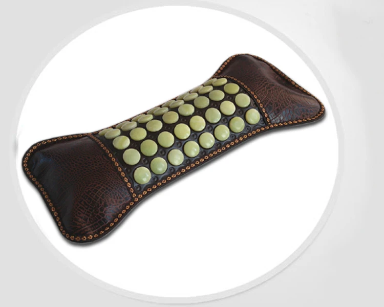 

2016 New Arrival Heating Cushion Jade Tourmaline Cushion Far Infrared Thermal Leather Tourmaline Neck Pillow Free Shipping