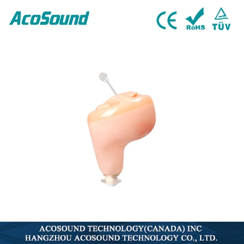 AcoSound дешевый цифровой CIC слуховые аппараты Невидимый Лучший усилитель звука Регулируемый тон мини слуховой аппарат для пожилых людей