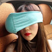Мульти u-образная портативная подушка для путешествий воздушная летная поезд подушка для шеи с тентом для глаз ворс офисный подголовник