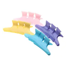 JEYL Hot 12x Hair Clip Colorful Hairdressing Tool Butterfly Plastic Hair Claw Hair accessories for Women Simple Hair Crab Clamp