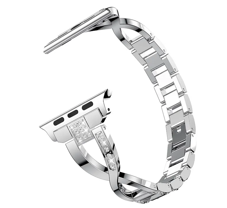 X-бриллиант в форме нержавеющей нержавеющего металла ремешок для Apple watch группа 42/38 мм браслет запястье ремешок для часов для Iwatch ремень
