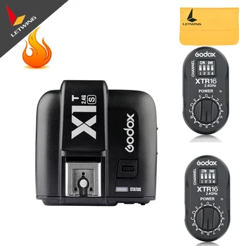 

Godox X1T-S TTL 2.4G Flash Trigger Transmitter +2pcs XTR-16 2.4G Flash Receiver