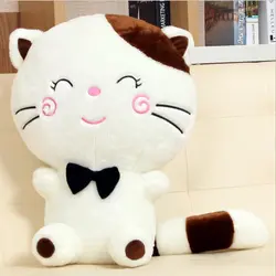 55 см большое лицо кошка плюшевые игрушки милый кот Кукла рисовые cat кукла большой хвост для девочек на день рождения