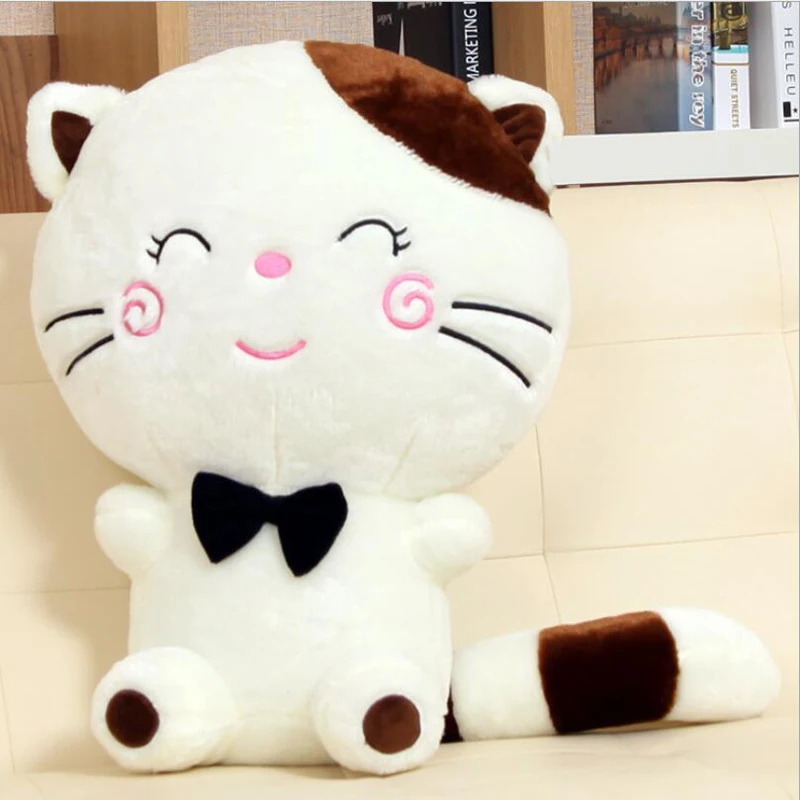 

55cm Big face cat plush toys Cute cat doll Rice ball cat doll big tail Birthday girl