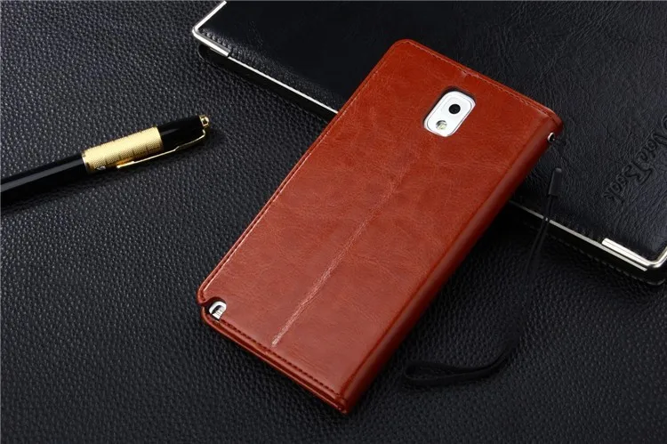 Роскошный кошелек с подставкой кожаный чехол для Samsung Galaxy Note 3 N9000 флип Стиль чехол телефона с держателей карт прямая поставка