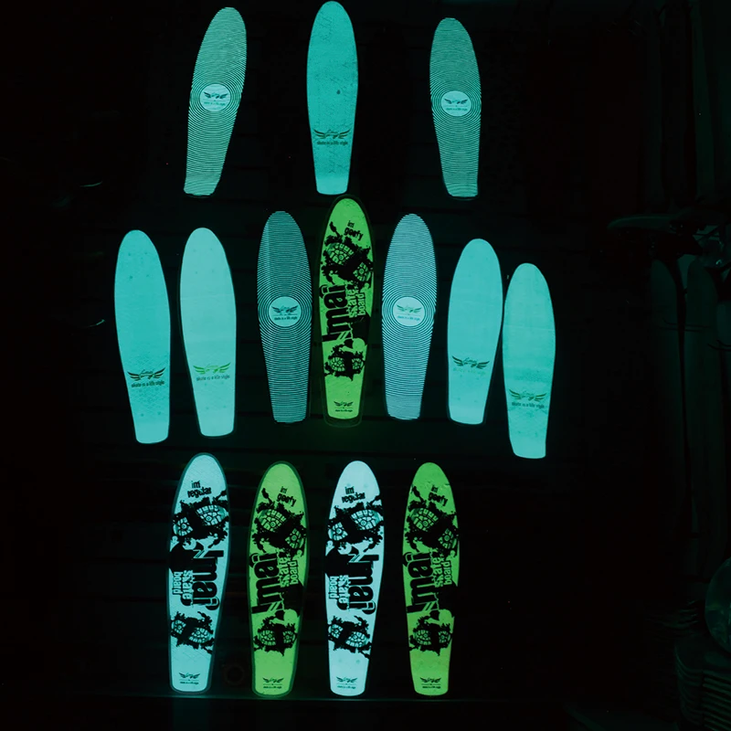 22 дюймов Пенни Доска ночь специальные Люминесцентная наклейка прозрачный водостойкий абразивной наждачной бумаги износостойкие скейт