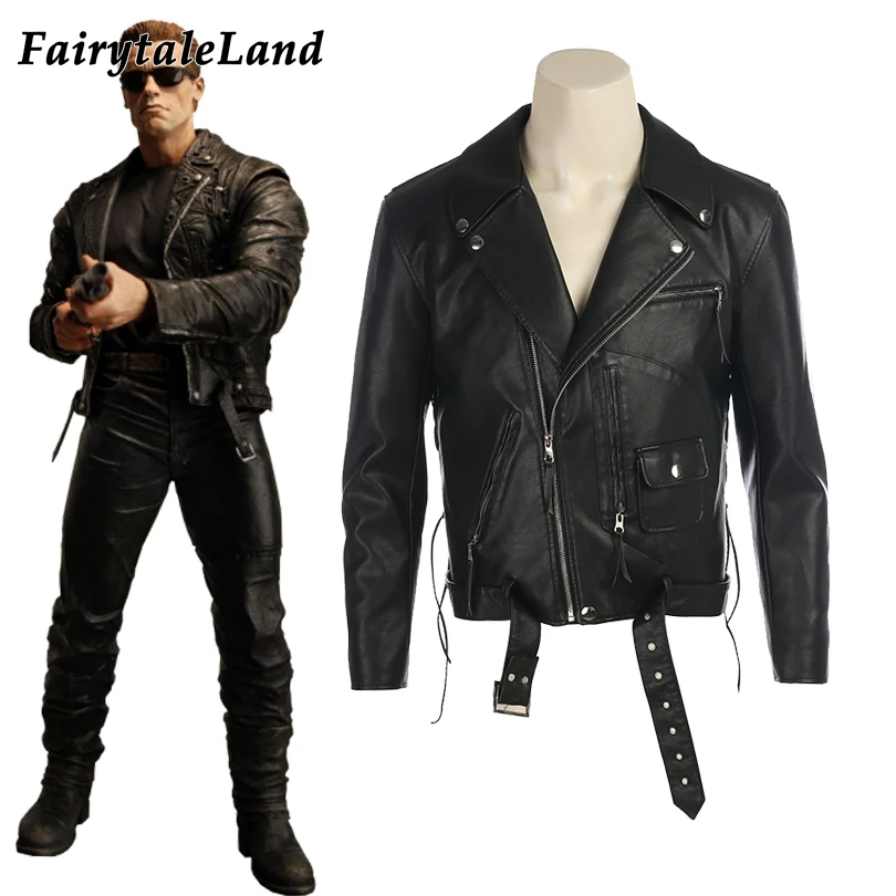 The Terminator jacket Halloween costumes cosplay Terminator Black ...
