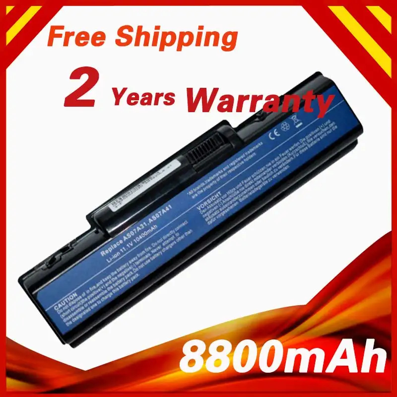 

8800mAh 12 cells battery for ACER AS07A32 AS07A42 AS07A52 AS07A72 AS07A75 AS2007A MS2219 BT.00603.036 BT.00604.015 BT.00604.022