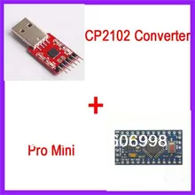 CP2102 Converter Module + ATMEGA328P 5V/16M Pro Mini Module Improved Version For Arduino