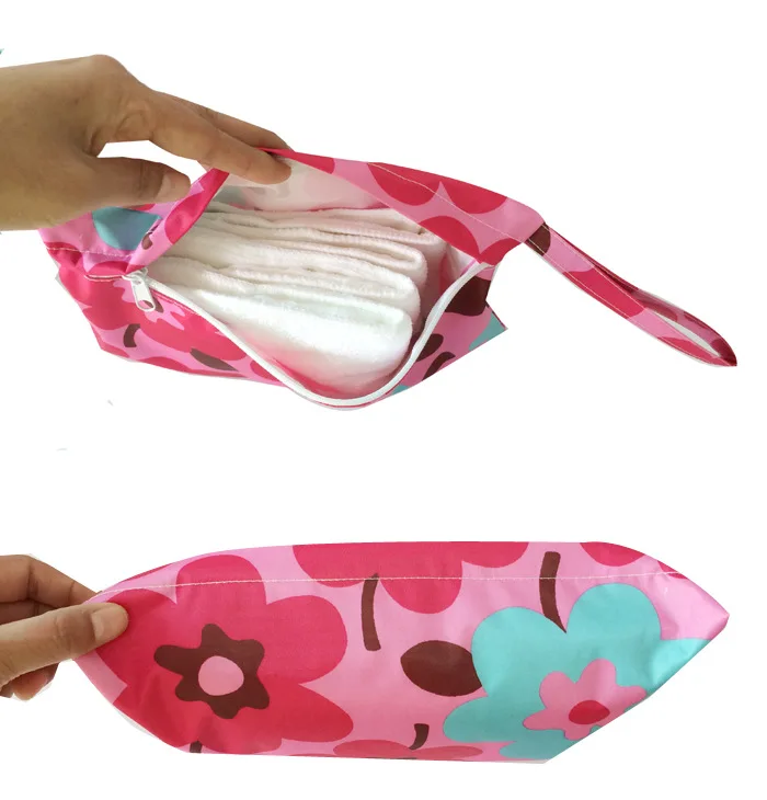 New 1PC Wet Bag Small Waterproof Diaper Bag Luiertas Floral Nappy Bags