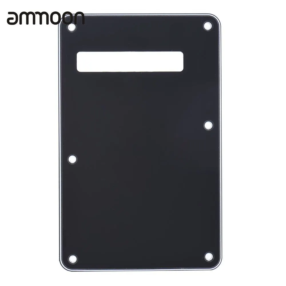 

Pickguard Tremolo Cavity Cover Backplate Back Plate 3Ply for Stratocaster Modern Style Electric Guitar Black