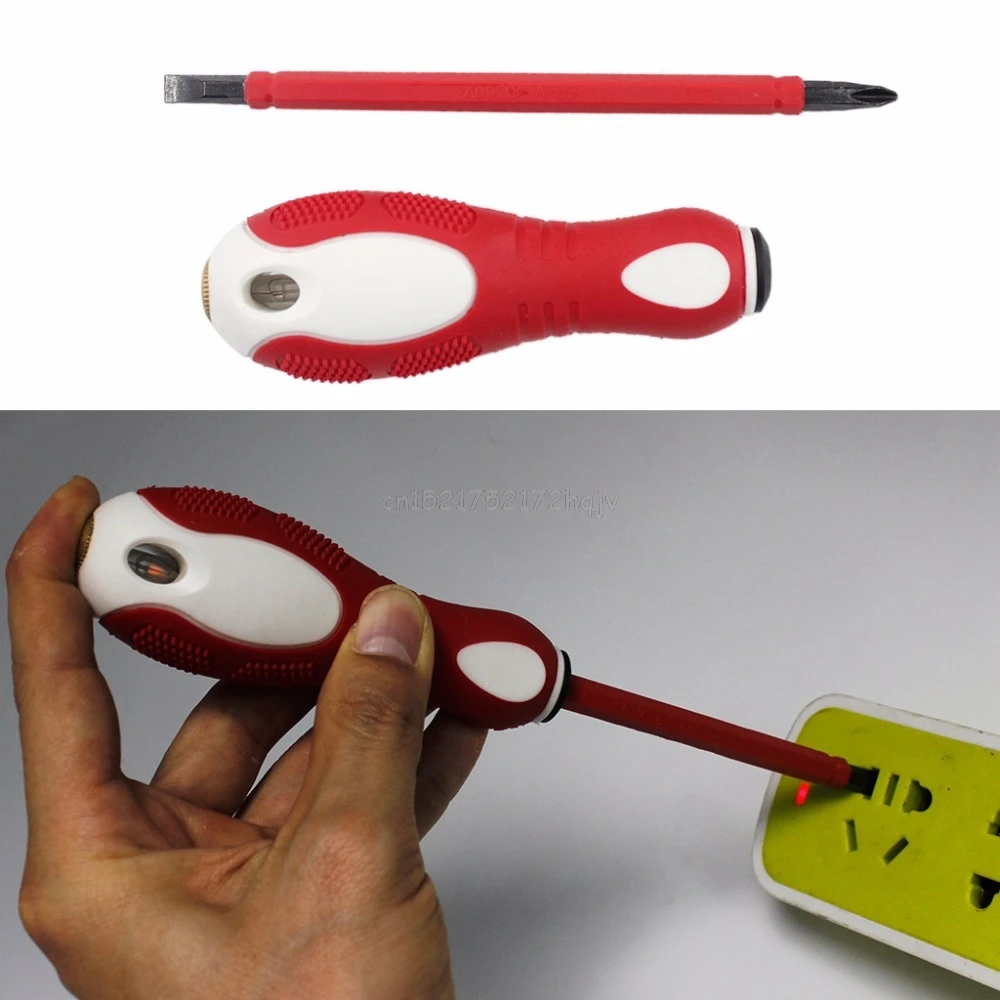 

1000V Voltage Tester Pen Slot Cross Dual Purpose Electrical High Voltage Test Pen Screwdriver D05 dropship