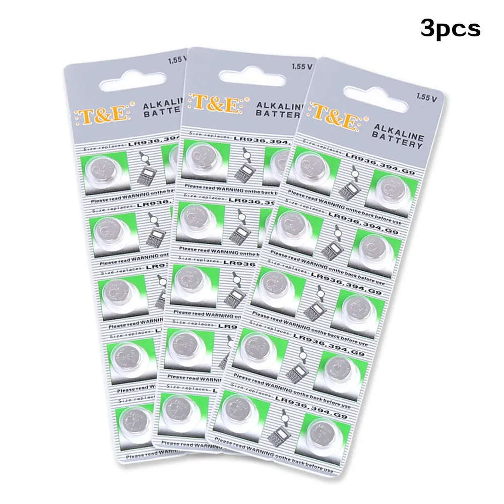 

30cells AG9 Watch Batteries 1.55V LR936 Button Cell Battery AG9 LR 936 394 G9 Alkaline Calculator Toy Battery