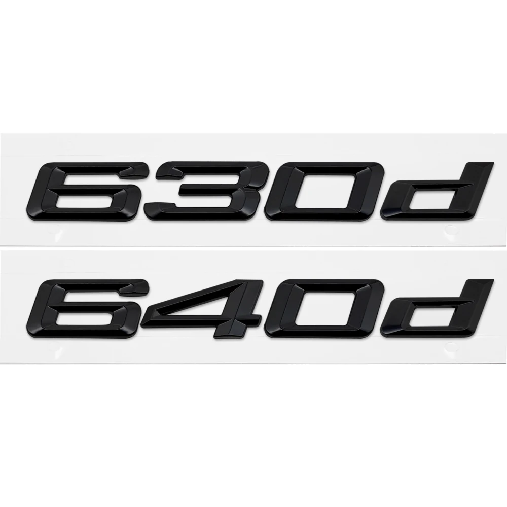 

For BMW Emblem ABS Plastic Black Rear Trunk Letter 630d 640d For BMW 6 Series E63 E64 F06 F12 F13 Exterior Accessories Badge