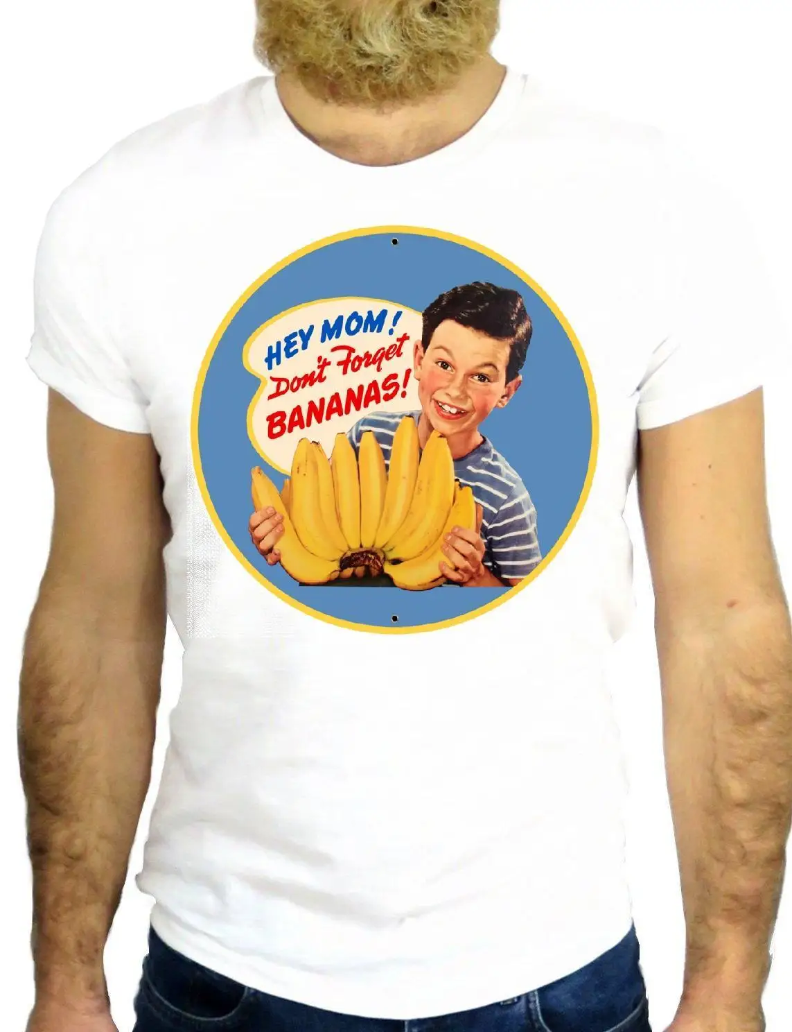 

2018 Fashion 100% Cotton Men Men T Shirt Tees Custom Hey Mam Do Not Forget Bananas Cool Funny Nice Vintage Usag Printed T Shirts