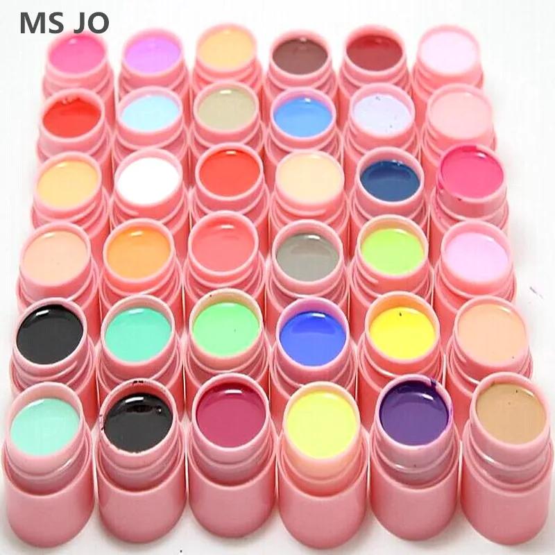 

36 Colors Pure UV Gel Nail Varnish Tips Pure Fine Shiny Cover French Manicure Set brand style hot selling gel tools