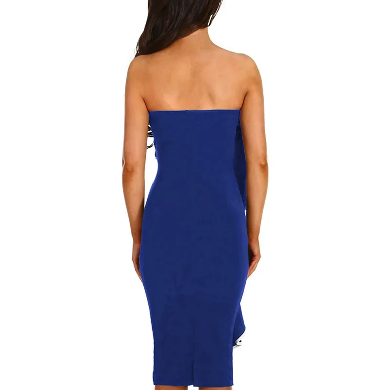 Navy-Frill-Strapless-Midi-Dress-LC610049-5-2