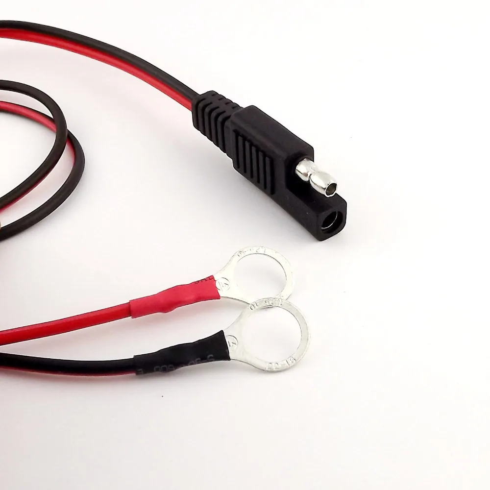 1x SAE штекер 12 В батарея Hookup 18AWG DC мощность солнечной авто прицеп кабель шнур с предохранителем 68 см