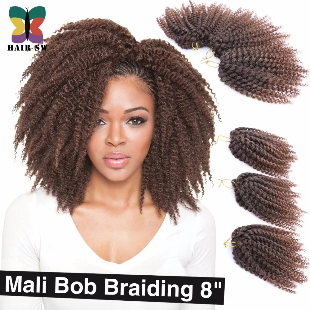 .com : Buy Ombre wand curls Mali Bob Twist Crochet braids short ...