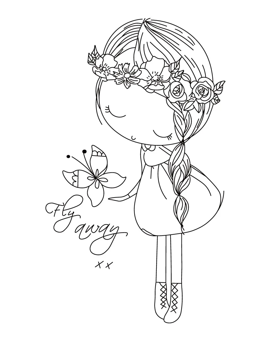 

Girl Transparent Clear stamps and metal cutting dies
