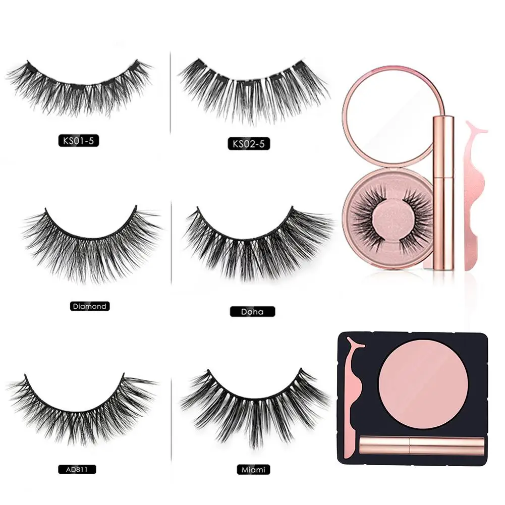 Eyeliner Magnético Eyeashes Impermeável Longa Duração Cílios Postiços 40p Kit 5 Eyeliner magnético eyeashes kit impermeável longa duração eyeliner cílios postiços 40p