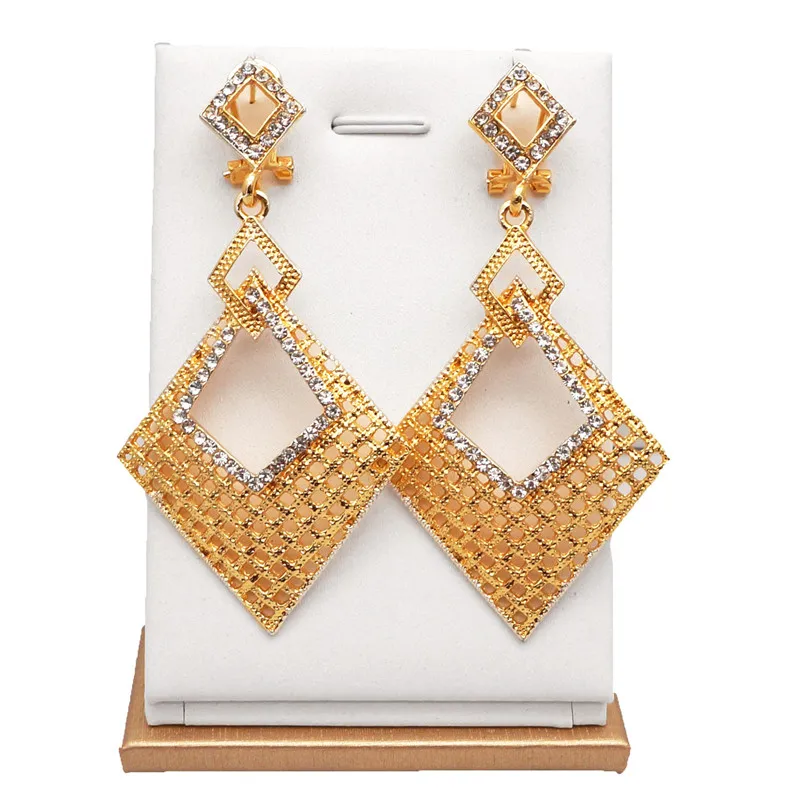 

gold colour earring pendant jewelry sets new design for african women necklace stone pendant