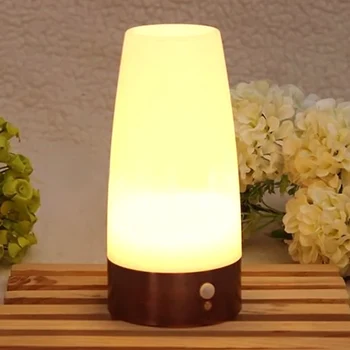 

Wireless with battery LED lights with PIR motion sensor battery operating night light LED table lamp Human body induction lamp